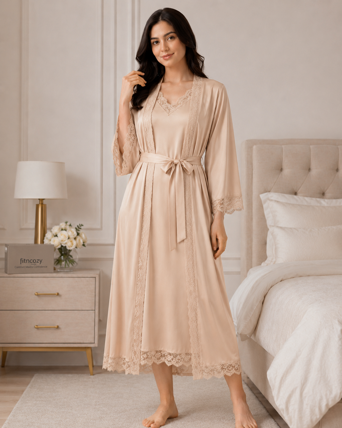 fitncozy Premium Robe Nightwear Set
