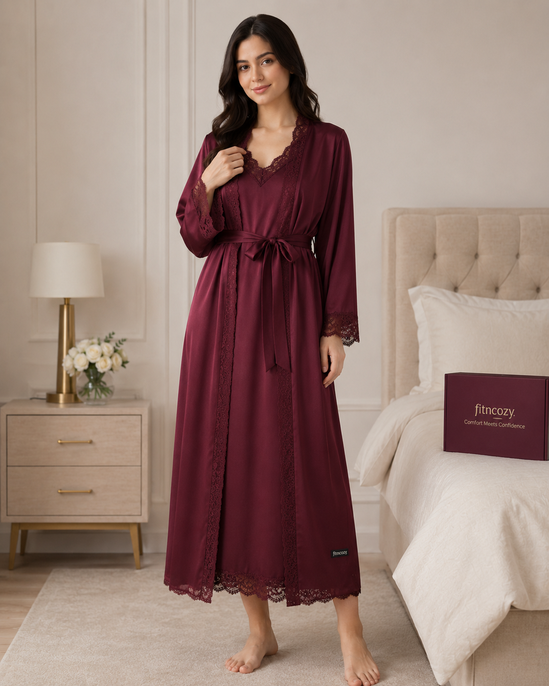 fitncozy Premium Robe Nightwear Set